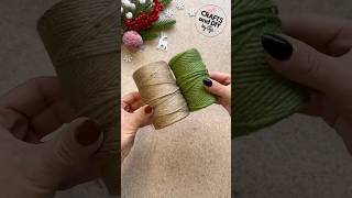 EASY Christmas Craft with jute rope🎄 diy crafts christmas ornaments tutorial howto idea fyp [upl. by Enitsirt892]