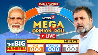 LIVE  Mega Opinion Poll Election Showdown Modi vs Rahul Who Will Win Indias Heart News18 LIVE [upl. by Cristy616]