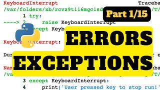 Syntax error and Exception  Python Tutorial [upl. by Dorella203]