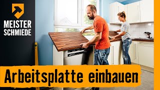 Arbeitsplatte einbauen  HORNBACH Meisterschmiede [upl. by Rinna920]