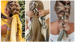 Creative Braided Scarf Hairstyles for Women  ScarfInspired Braids Trendy Styles to Try [upl. by Hsot]