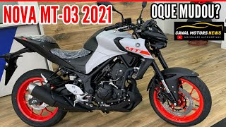 💥NOVA YAMAHA MT03 2021  PREÇO E CORES [upl. by Atiran]