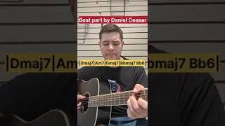 Daniel Caesars quotBest Partquot  Guitar Chord Breakdown 🎸 [upl. by Amri]