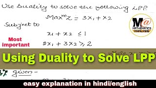 1 LPP USING DUAL SIMPLEX METHOD  OPERATION RESEARCH [upl. by Etirugram953]