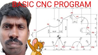 basic cnc program tamil G01 G02 G03 G00 m03 m06 M30 [upl. by Hoffert403]