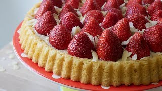 Schneller Erdbeerboden Rezept  Simple Strawberry Sponge Flan Recipe  ENG SUBS [upl. by Sellig]