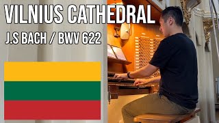 VILNIUS CATHEDRAL  O Mensch bewein dein Sünde groß BWV 622  Johann Sebastian Bach [upl. by Ardnuassak]