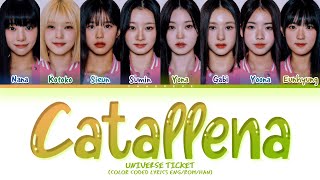 Universe Ticket VISUAL UNIT Catallena by ORANGE CARAMEL Lyrics Color Coded Lyrics [upl. by Nevek]