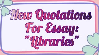 Top 11 Quotations for Essay quotLibrariesquot  Best Quotations for Libraries  MrZubairEducation786 [upl. by Inilahs330]