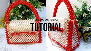 Beaded Bag Tutorial  Step by Step Tutorial  Beginners Friendly  How to make a Beaded Bag [upl. by Bronwen]