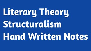 L 3  Structuralism in Literature  Literary theory Structuralism  Structuralism in literature [upl. by Heriberto]