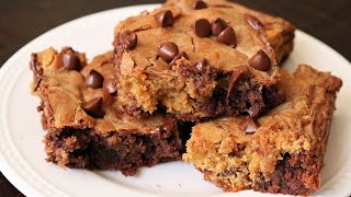 How To Make Easy Chocolate Chip Brookies  Delicious Chocolate Chip Cookie Brownies [upl. by Allene693]