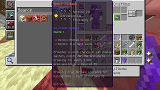 How to craft super pickaxe in op blocks skyblock [upl. by Anaidiriv912]