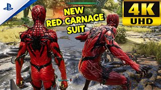 PS5 SPIDER MAN 2  New Absolute Carnage Red Suit  Gameplay 4K60FPS [upl. by Eeleak]