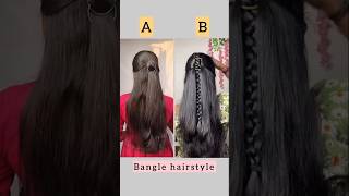 Bangle hairstyle ❤️ viralshort viralvideo trendingsong ❤️trendingshorts [upl. by Dawes]