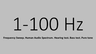 1100 Hz Frequency Sweep Human Audio Spectrum Hearing test Bass test Pure tone [upl. by German]