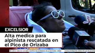 Alta medica para Andrea Hernández alpinista rescatada en el Pico de Orizaba [upl. by Nyleak]