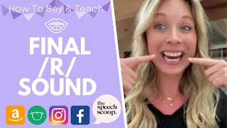 HOW TO SAY THE “ER” SOUND Vocalic R Final R OR AIR OR EAR AR Sounds At Home The Speech Scoop [upl. by Novhaj455]