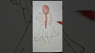 Sweet girl art shortsart art drawing dress [upl. by Eenad]