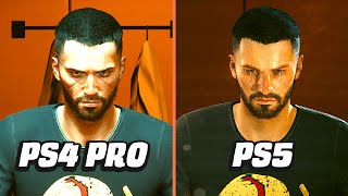 Cyberpunk 2077  PS4 Pro Patch 131 vs PS5 version Patch 15 Graphics Comparison [upl. by Anelliw261]