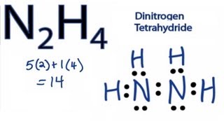 N2H4 Lewis Structure  How to Draw the Lewis Structure for N2H4 [upl. by Ennis]