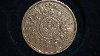 1956 United Kingdom Two Shilling Coin Mintage 48 Million [upl. by Eniamerej]