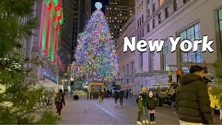 NYC Christmas Lights 2022  Holiday Season In Manhattan NY  New York City Virtual Tour [upl. by Bonnie847]