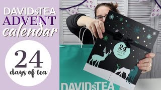 DAVIDsTEA advent calendar 2018  SNEAK PEEK 24 days of tea [upl. by Jenna346]