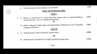 jntuk r23  2nd btech 1st semester  signals and systems  ECE branch only  set 1 [upl. by Havelock]