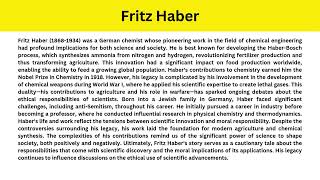 Short Paragraph on Fritz Haber [upl. by Oidiple]