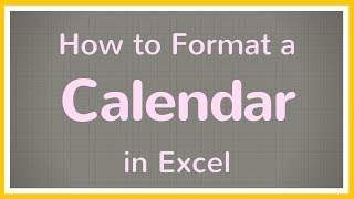 How to Format a Calendar in Excel  Tutorial 📆 [upl. by Gilli]