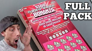 I Hit The JACKPOT  Full Pack  New 500 Bonanza Tickets  Florida Lottery [upl. by Joacimah]