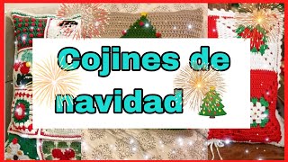 Hermosos Cojines Navideños 🎄 tejidos a gancho y un plus  Hecho a mano crochet cojintejido [upl. by Lein]