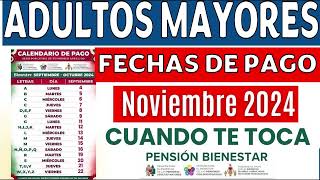 📢Calendario de Pago Pensión para Adultos Mayores📅 Depósito a recibir Día y Letra🚨 [upl. by Verada]