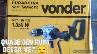 Furadeira Vonder 58 POL 1050W FSV 1050 tork alto [upl. by Martino]