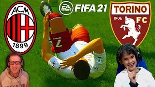 MILAN vs TORINO IL PORTIERE VUOLE GIOCARE IN ATTACCO PALLA MATTA  FIFA 21 [upl. by Jacobba]