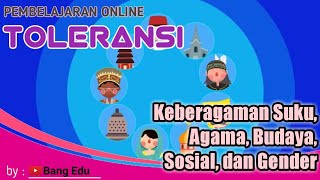 TOLERANSI  Keberagaman Suku Agama Ras Budaya dan Gender [upl. by Maidel]