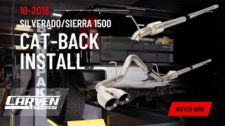 20102018 SilveradoSierra1500 CatBack Exhaust InstallOverview Video by Carven Exhaust exhaust [upl. by Kinzer]