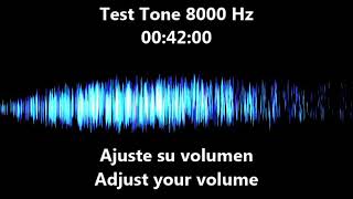 8000 hz Test Tone  frequency 8 khz [upl. by Lubbi659]