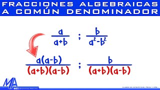 Convertir fracciones a Común Denominador [upl. by Collins]