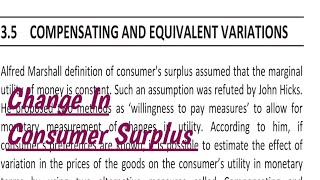 Compensating Variation And Equivalent Variation BECC 105 Intermediate Microeconomics BA eco hon [upl. by Swigart]