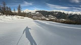 Serre chevalier piste rouge Aiguillette [upl. by Aicirtac]