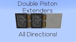 Minecraft Java 116  Double Piston Extenders  All Directions  Tutorial [upl. by Orson]