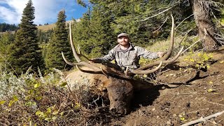 RUT FRENZY 2022 Idaho Rifle Elk Hunt BRODYS FIRST BULL 7X6 [upl. by Aivila]