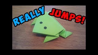 How To Make a Paper Jumping Frog  EASY Origami [upl. by Catrina]