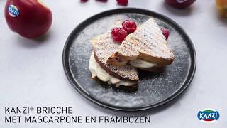 KANZI® BRIOCHE MET MASCARPONE EN FRAMBOZEN  recept [upl. by Goodhen]