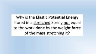 A Level Physics All Exam Boards Mechanics Elastic Potential Energy in a Spring [upl. by Ecidnacal]