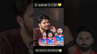 D Warner 💛 IPL auction 2025 ✅ chennaisuperkings cricket delhicapitals viral shorts [upl. by Fran888]