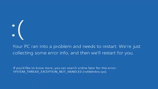 100 FIXED  SYSTEM THREAD EXCEPTION NOT HANDLED On Windows 10 [upl. by Eixam]