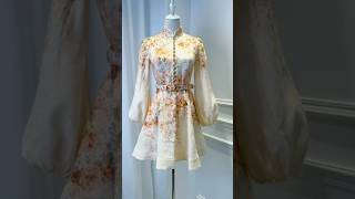 Rococo floral palace style Mini dress how beautiful❤️👗 ﻿ 2024zimdress24fallfashionwedding ﻿ [upl. by Malony]